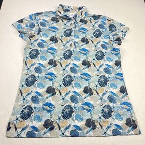 Daily Sports Shell Print Golf Polo Shirt Tennis Lightweight Short Sleeve Top XXL